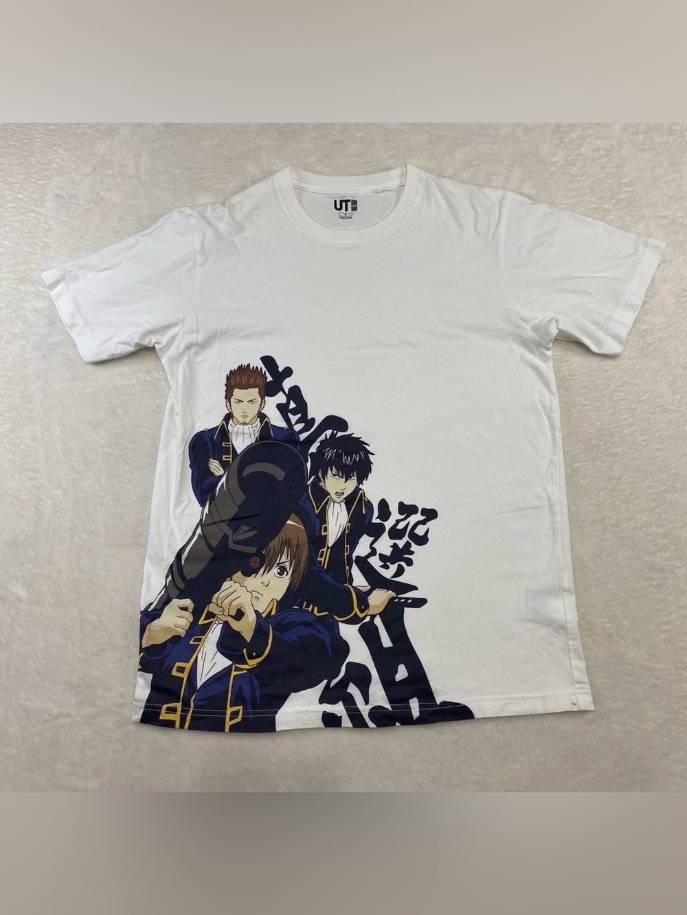UNIQLO Weekly Shonen Jump 50th Anniversary T-Shirt Gintama Anime Size S V0603